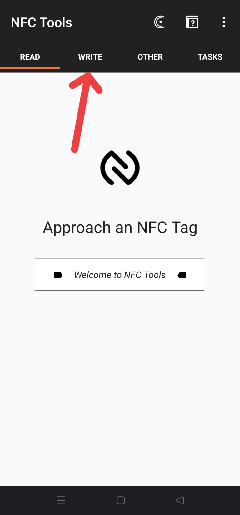 Step 3 - Click "Write".